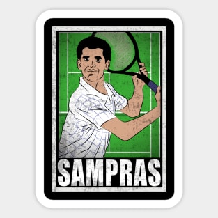 Sampras Tennis Player Hero Vintage Grunge Sticker